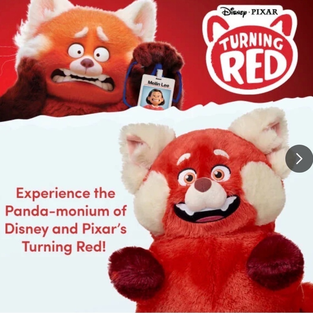 Build-A-Bear Orange and Red Plush Panda 17”